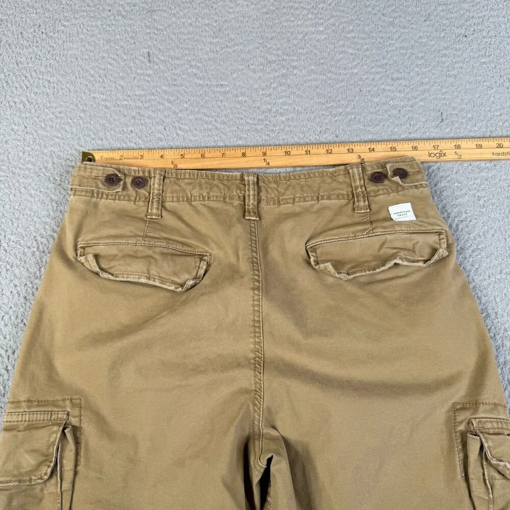 VINTAGE AMERICAN EAGLE Cargo Pant Men 32x34 Khaki Flex Utility Straight Workwear
